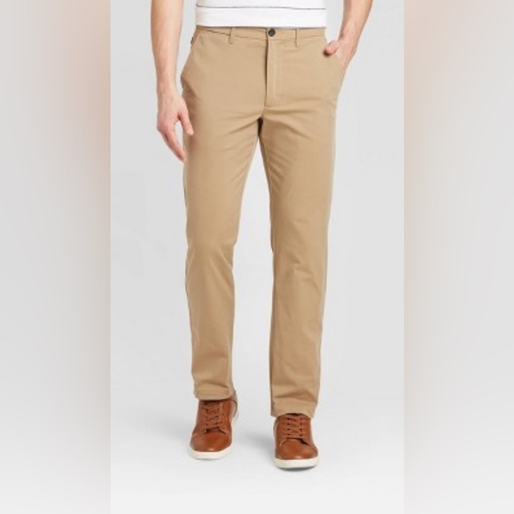Goodfellow & Co Pants Mens Fit Slim Tech Chino Pants Goodfellow Co Sculptural Tan 36x3